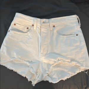 Women's White Denim Shorts